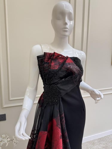 فستان مشجر تطريز