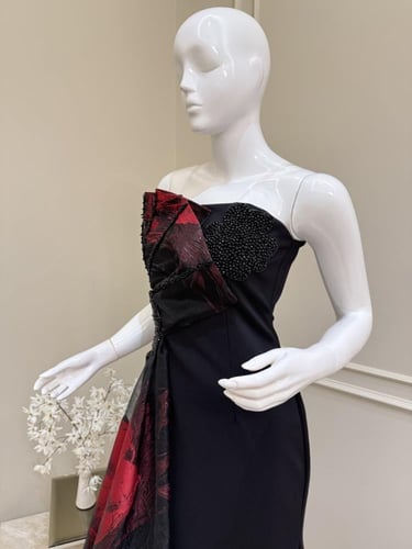 فستان مشجر تطريز