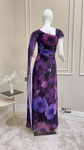 فستان برنت بوليصية بكسرات