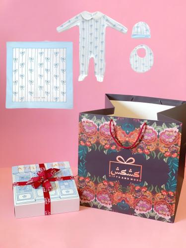 طقم هدايا مواليد قطني من براند Atelier Babbi الفاخ...