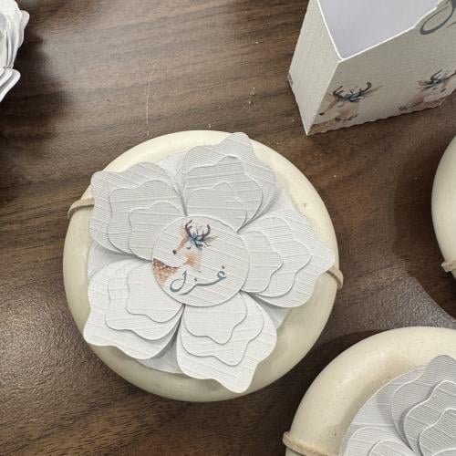 مبخره دائريه مع ورده بارزه