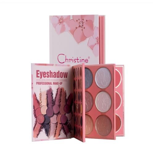 دفتر باليت كرستين 3 في 1 ظلال العيون + اضاءة + احم...