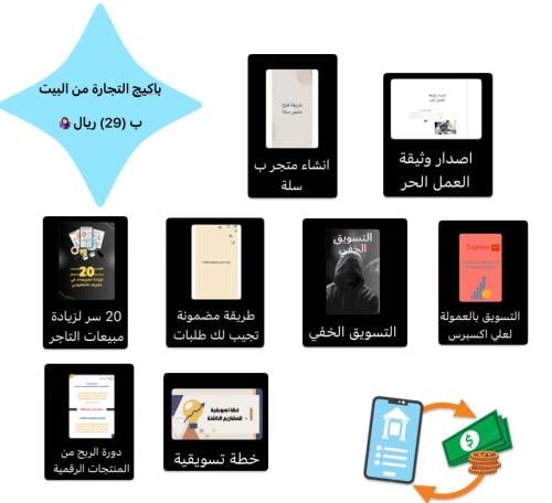 باكيج دورات التجارة من البيت (قابل لإعادة البيع)