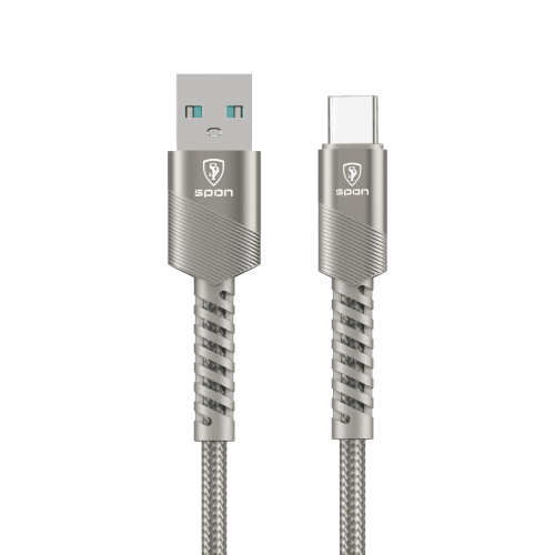 سلك سبون USB الى تايب سي 3 امبير بطول 1.2 متر