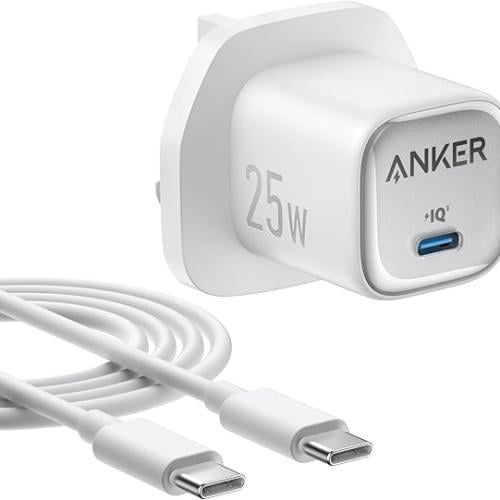 شاحن Anker 25W USB-C مع كابل USB-C إلى USB-C