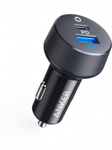 شاحن سيارة انكر 35 واط بمنفذين USB-C وUSB-A - أسود