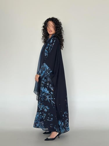 34 عباية نصف بشت شيفون ياباني مبطن( إمكانية طلب تغ...