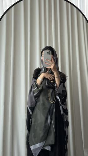 عباية نصف بشت شيفون ياباني مبطن( إمكانيه طلب تغيير...