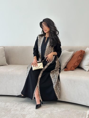 جلابيه نص كلوش تطريز يدوي