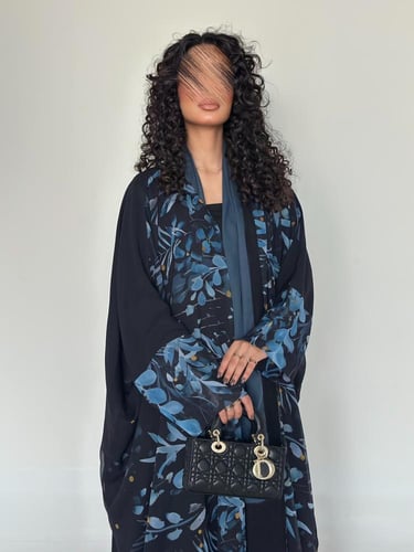 34 عباية نصف بشت شيفون ياباني مبطن( إمكانية طلب تغ...