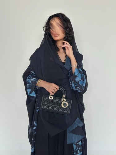 34 عباية نصف بشت شيفون ياباني مبطن( إمكانية طلب تغ...