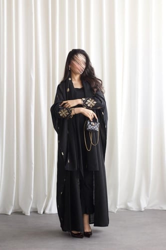 35 عباية نصف بشت لينن هندي ناعم