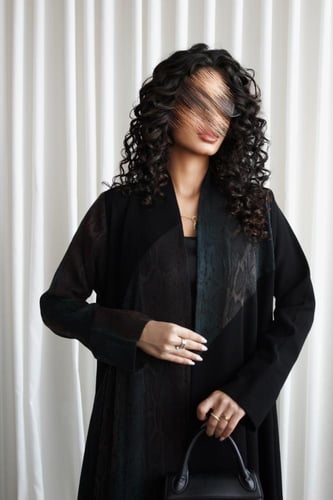 41 نص كلوش كريب كوري مع تداخل حرير مغسول