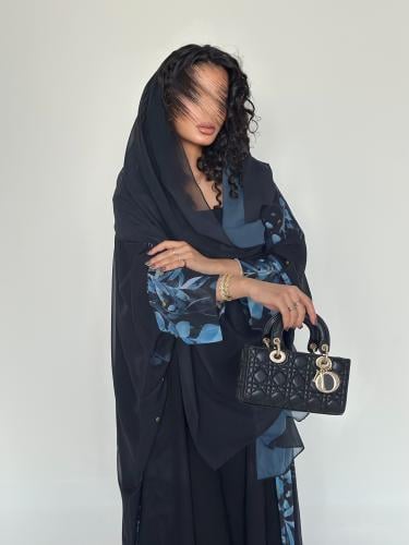 34 عباية نصف بشت شيفون ياباني مبطن( إمكانية طلب تغ...