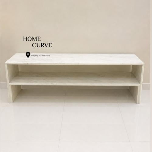 Natural marble TV table
