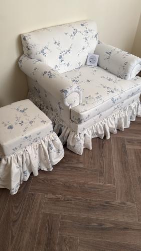 Chair with upholstered bench