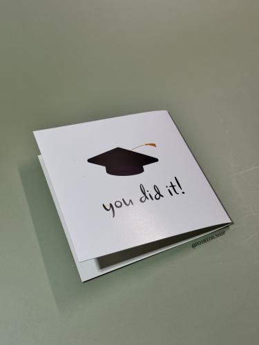كرت التخرج You did it