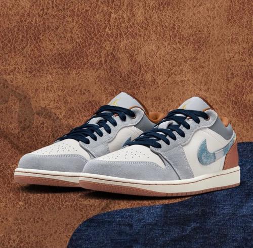 Air Jordan 1 low SE“Phantom Denim Swoosh