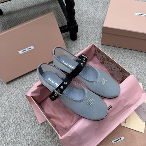 MIU MIU Mesh fabric ballerinas
