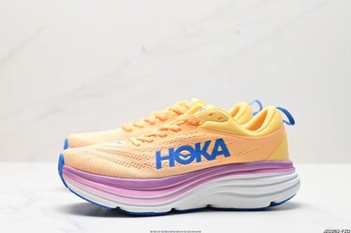 HOKA BONDI 8 Color Block Running Shoes