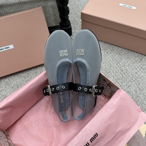 MIU MIU Mesh fabric ballerinas
