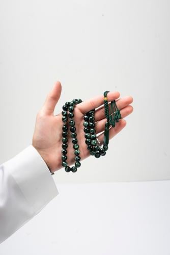 سبحة بكلايت أخضر مخلوط تفصال أخضر