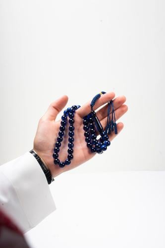 سبحة بكلايت أزرق شفاف تفصال كحلي