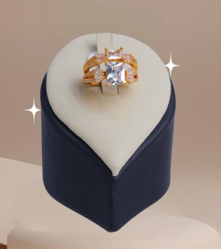 خاتم زركون مطلي