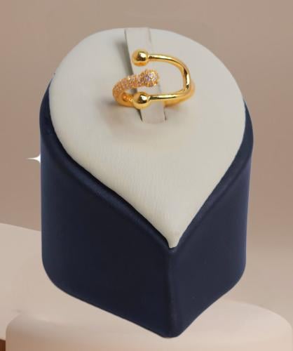 خاتم زركون مطلي