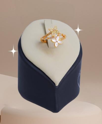 خاتم زركون مطلي