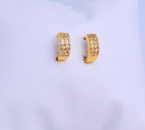 حلق دائري زركون لبس يومي