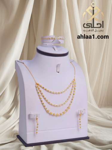 طقم لولو مطلي جديد