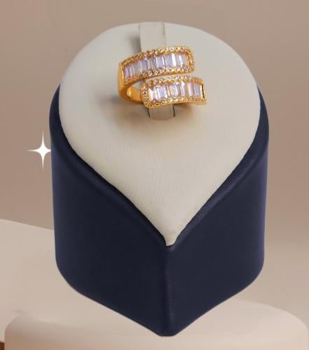 خاتم زركون مطلي