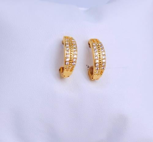 حلق دائري زركون لبس يومي