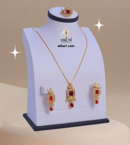 طقم مطلي زركون