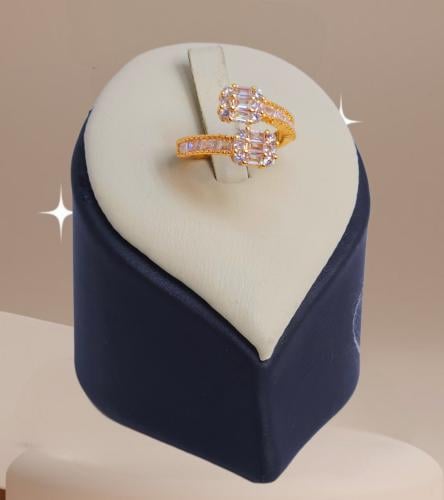 خاتم زركون مطلي