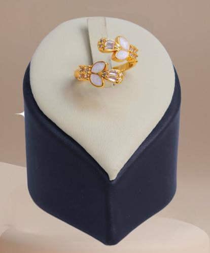 خاتم زركون مطلي