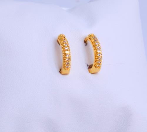 حلق دائري زركون لبس يومي