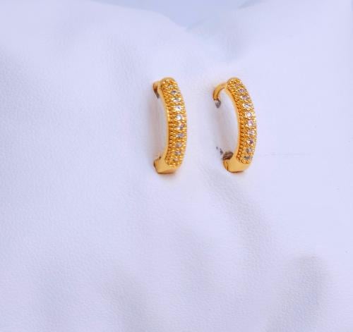 حلق دائري زركون لبس يومي