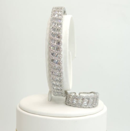 سواره زركون مطلي مع الخاتم