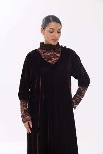 Brown Lace Kaftan 1