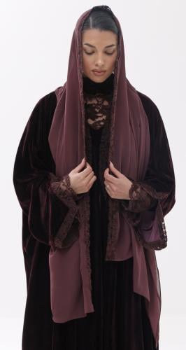 Brown Lace Abaya