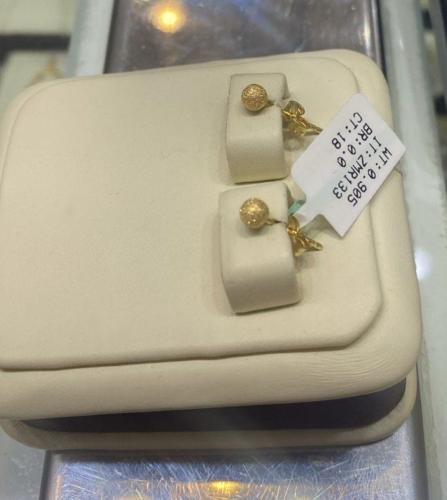 حلق ذهب - عيار 18