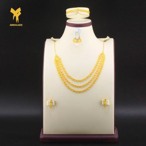 طقم ذهب عيار 21