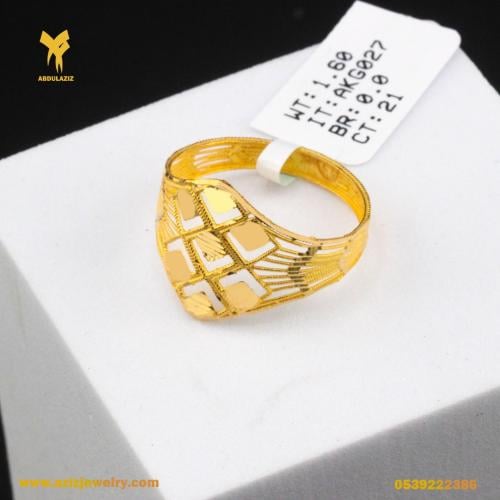 خاتم ذهب عيار 21