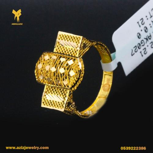 خاتم ذهب عيار 21