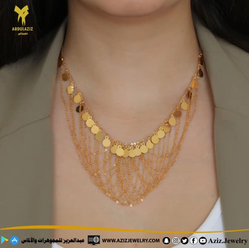 عقد ذهب عيار 21