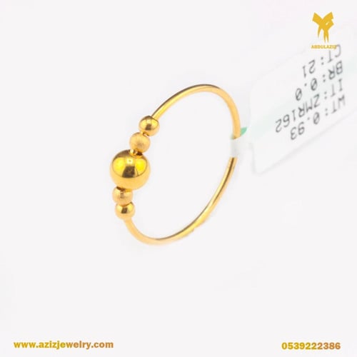 خاتم ذهب عيار 21