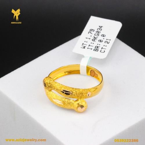 خاتم ذهب عيار 21