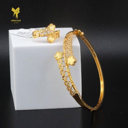 إسوارة وخاتم ذهب عيار 21